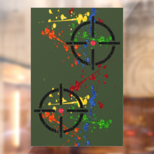 Vinilos Para Cristales Objetivos de purpurina Fiesta Paintball