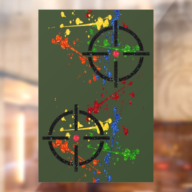 Vinilos Para Cristales Objetivos de purpurina Fiesta Paintball (Hoja 2)