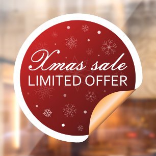 Vinilos Para Cristales Oferta limitada de venta de Navidad - Rojo Oro