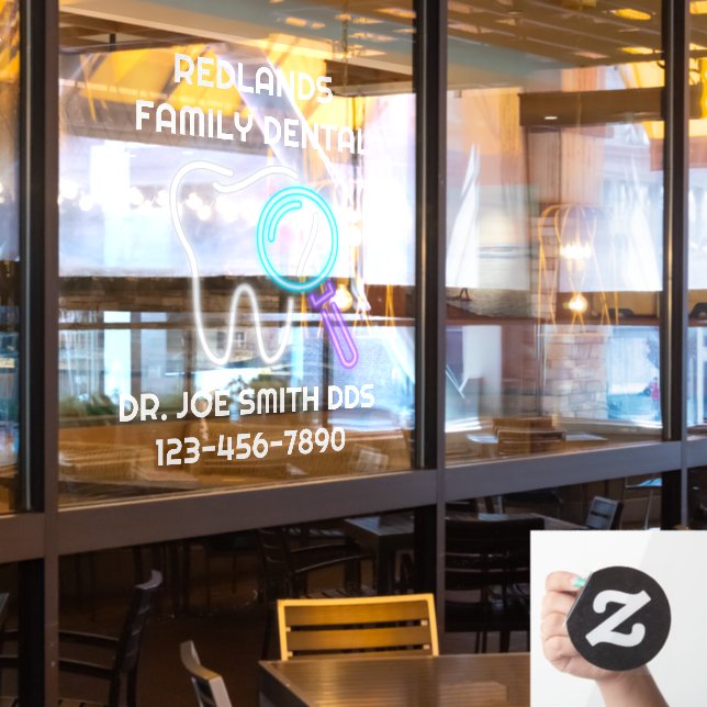 Vinilos Para Cristales Oficina de Clínica Dental personalizar Puerta Dien (ventana del restaurante)