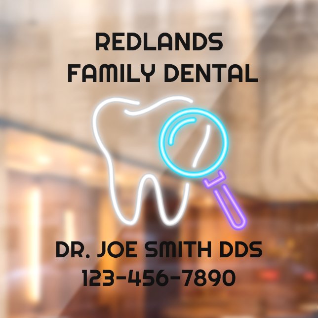 Vinilos Para Cristales Oficina de Clínica Dental personalizar Puerta Dien (Hoja 2)