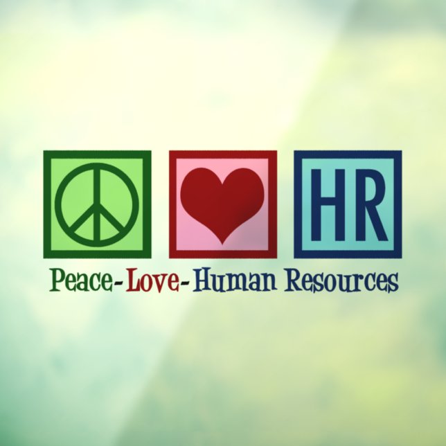 Vinilos Para Cristales Oficina de Recursos Humanos de Peace Love (Hoja 3)