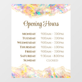 Vinilos Para Cristales Opal Design Opening Hours Window Cling