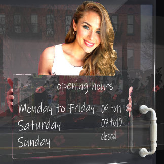 Vinilos Para Cristales Opening Hours Sign Window Cling