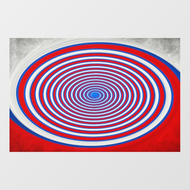 Vinilos Para Cristales Optic Rings – Red Blue Window Decal (Hoja)