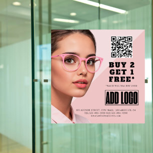 Vinilos Para Cristales Optometrist Eyewear Business QR Code