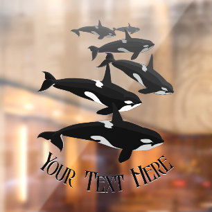 Vinilos Para Cristales Orca Whale Decal Personalizado Whale Art Window Cl