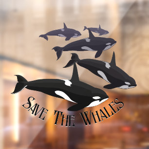 Vinilos Para Cristales Orca Whale Decal Personalizado Whale Art Window Cl