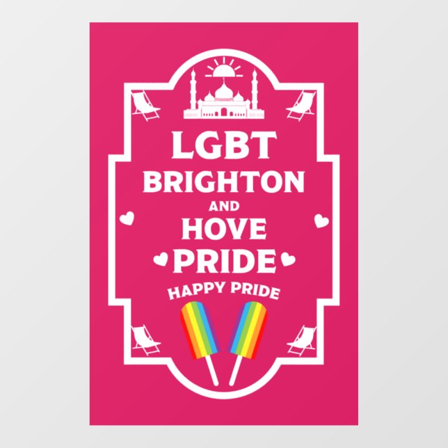 Vinilos Para Cristales Orgullo Gay de Brighton (Hoja)