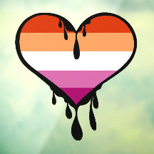 Orgullo Lésbico Corazón Goteante
