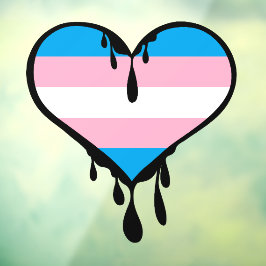 Vinilos Para Cristales Orgullo Trans Corazón Goteante