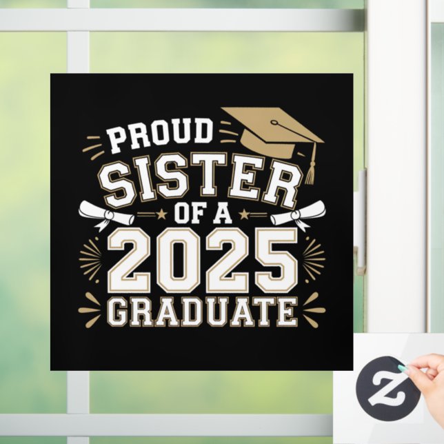 Vinilos Para Cristales Orgullosa Hermana De Una Clase De La Familia De Gr (Hogar)