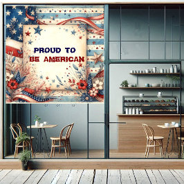 Vinilos Para Cristales Orgulloso De Ser Americano Día De La Independencia