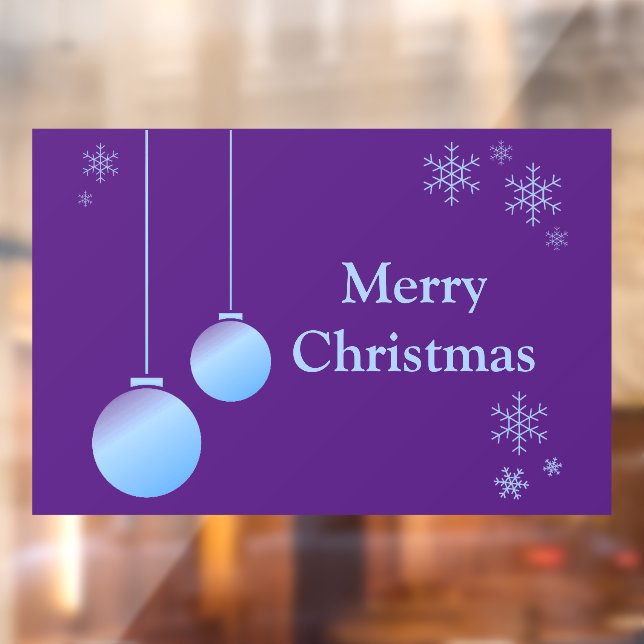 Vinilos Para Cristales Ornamentos navideños modernos y copos de nieve (Hoja 2)