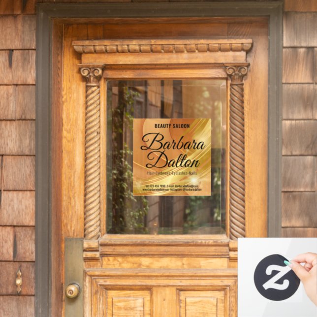 Vinilos Para Cristales Oro de Terracota Beige. Accesorios para empresas (Puerta de casa)