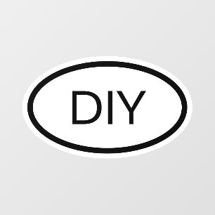 Vinilos Para Cristales Óvalo de estilo euro negro y blanco 3 letras