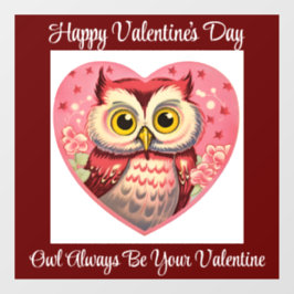 Vinilos Para Cristales Owl Valentine Window Cling