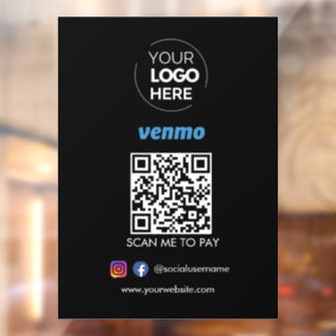 Vinilos Para Cristales Pago de código QR de Venmo Escanear para pagar n