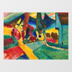 Vinilos Para Cristales Paisaje de Kandinsky con dos álamos