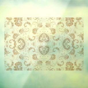 Vinilos Para Cristales Paisley en beige estética moderna Tan Brown