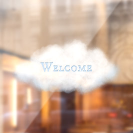 Vinilos Para Cristales Palabra personalizada en nube blanca esponjosa Nº 