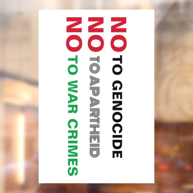 VINILOS PARA CRISTALES PALESTINA LIBRE NO AL GENOCIDIO DE LOS CRÍMENES DE (Hoja 2)