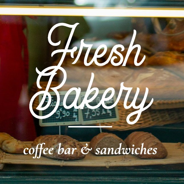 Vinilos Para Cristales Panadería Branding Business Script Window Glass (Bakery Branding Business Script Window Glass Window Cling)