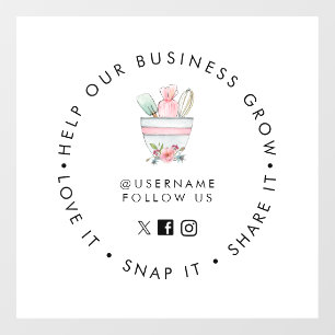 Vinilos Para Cristales Panadería de arco iris Mezcla Los medios sociales