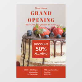 Vinilos Para Cristales Panadería de pasteles Pequeña Empresa Gran Apertur