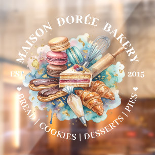 Vinilos Para Cristales Panadería Pastelería Chef Postres Repostería Cater
