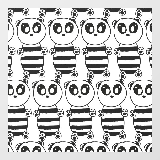 Vinilos Para Cristales Panda Kids (Hoja)