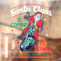 Papá Noel en Motocicleta Está Llegando a la Ciudad