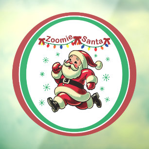 Vinilos Para Cristales Papá Noel Zoomie de Navidad