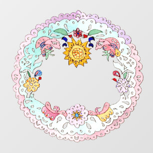 Vinilos Para Cristales Papel Picado, arte folclórico hispano