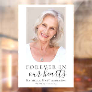 Vinilos Para Cristales Para siempre en nuestro corazón foto cartel de bie