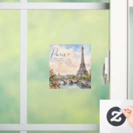 Vinilos Para Cristales París Francia Torre Eiffel río Sena 