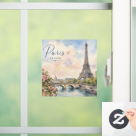 Vinilos Para Cristales París Francia Torre Eiffel río Sena 