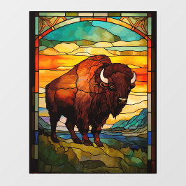 Vinilos Para Cristales Parque nacional Yellowstone Sunrise Bison Art