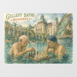 Vinilos Para Cristales Partida de ajedrez Gellert Baths Budapest Hungría