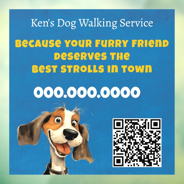 Vinilos Para Cristales Paseo de Perro Adorable (Hoja 3)