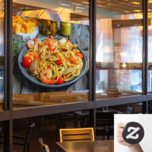 Vinilos Para Cristales Pasta De Mariscos Gamba Mejillones Especias 2 Comi