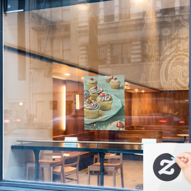 Vinilos Para Cristales Pastel de helado (Ventana de cafetería)