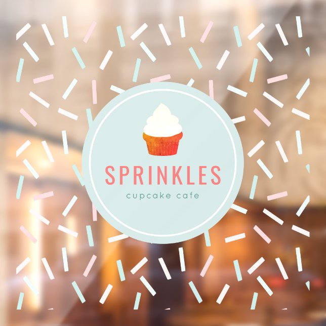 Vinilos Para Cristales Pastel Panadería Cafetería Pastel Color Sprinkle (Hoja 2)