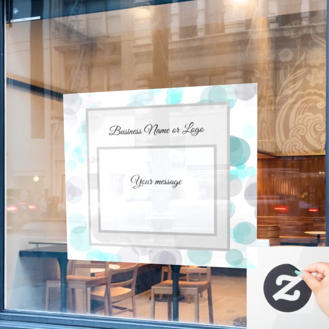 Vinilos Para Cristales Pastel Poke A puntos Blue Window Cling (Ventana de cafetería)