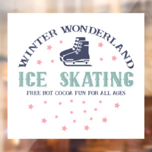 Vinilos Para Cristales Patinaje sobre hielo de Winderland