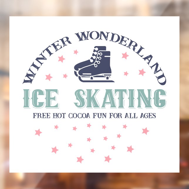 Vinilos Para Cristales Patinaje sobre hielo de Winderland (Hoja 2)