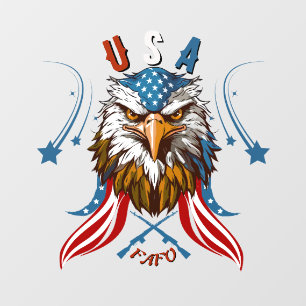 Vinilos Para Cristales *Patriotic Eagle USA FAFO