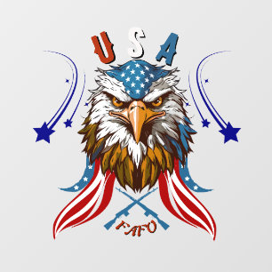 Vinilos Para Cristales Patriotic Eagle USA FAFO