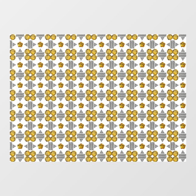 Vinilos Para Cristales Patrón amarillo (Hoja)