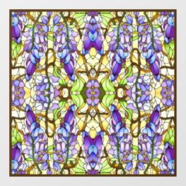 Vinilos Para Cristales Patrón Art Nouveau Wisteria Faux Stained Glass